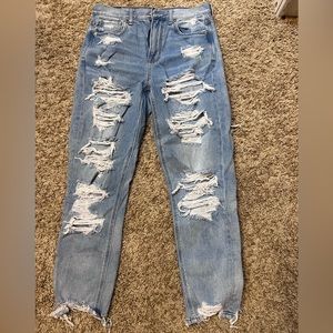 American Eagle Ripped Mom Jeans